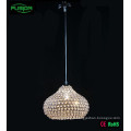 One Chandelier Light Beaded Design Éclairage pendentif en cristal blanc